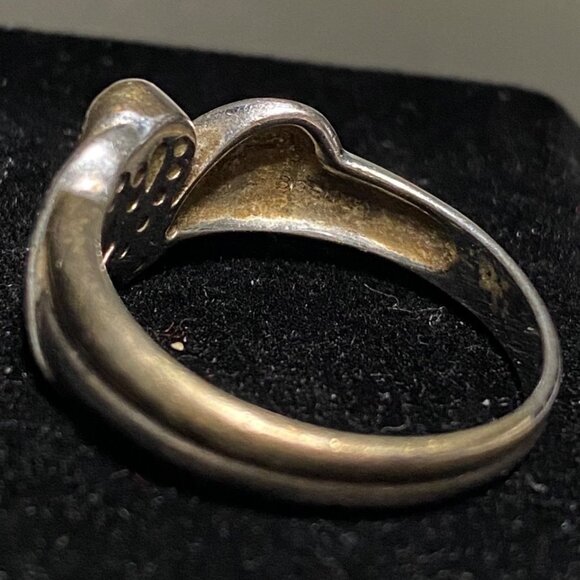 Ring CZ Cubic Zirconia Size 8 Hope Faceted Vintage Jewelry Sterling Silver Stamp - Picture 11 of 11